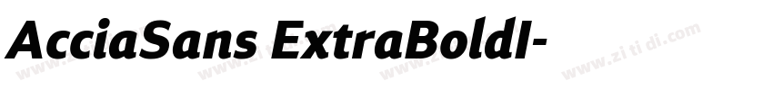 AcciaSans ExtraBoldI字体转换